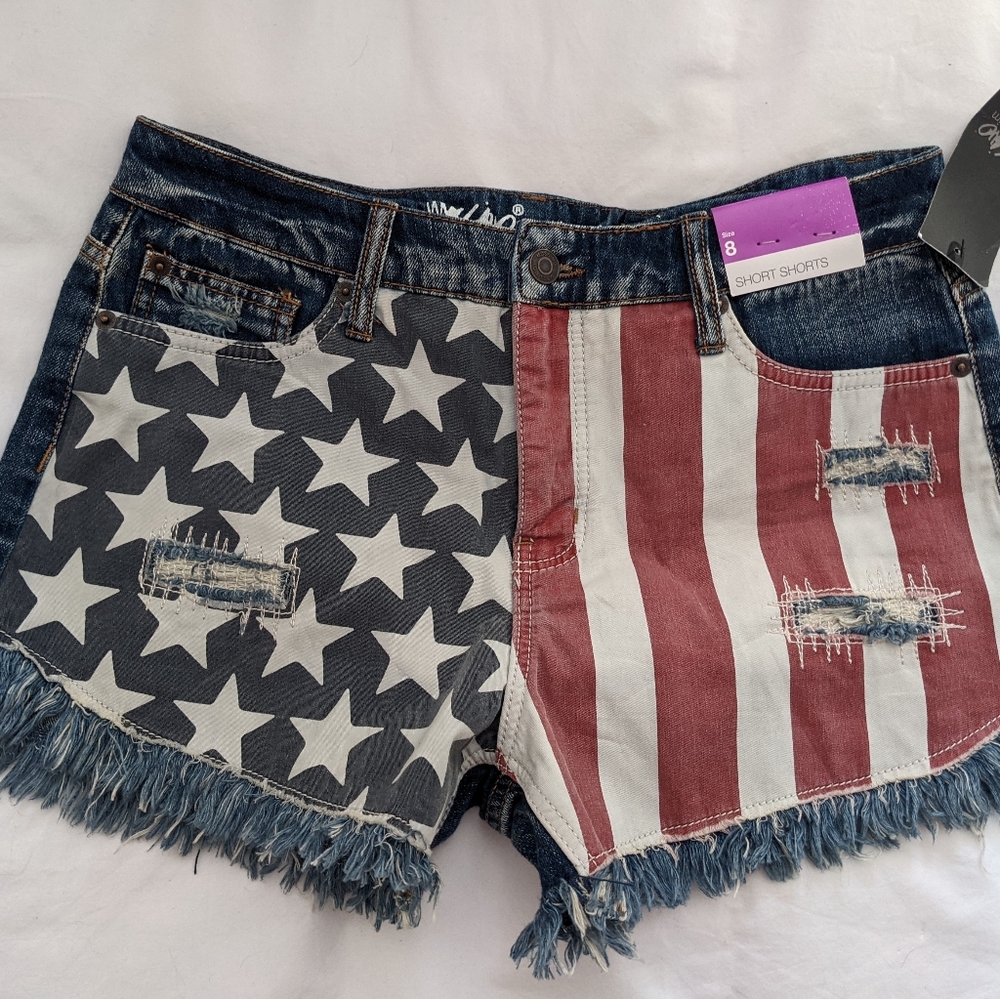 Wassimo Target American Flag Short Shorts, size 8